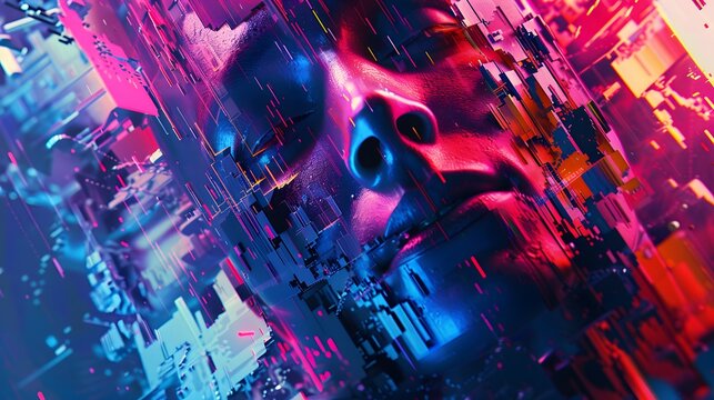 Distorted and glitched abstract visuals, perfect for edgy and avant-garde designs.