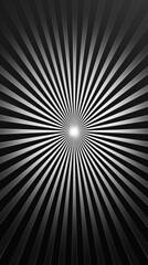 Obraz premium Anime sunburst abstract, dynamic concentric black elements, high energy. 