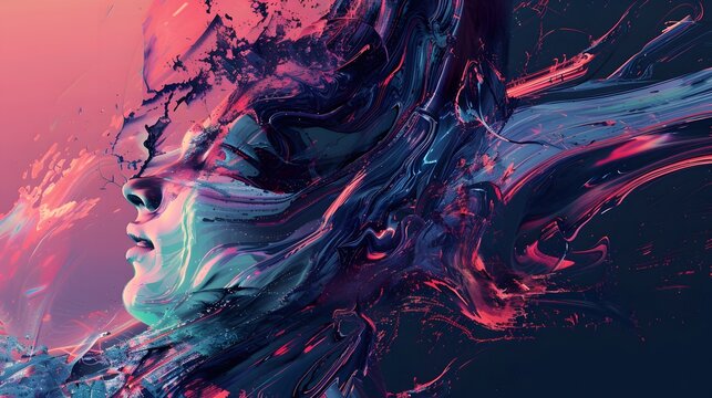 Distorted and glitched abstract visuals, perfect for edgy and avant-garde designs.