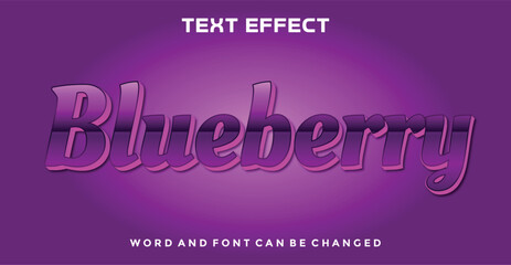 Blueberry editable text effect
