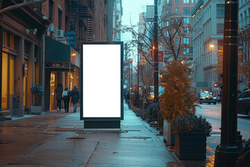blank billboard in the city