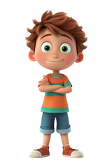Cute Boy Happy Cartoon Character