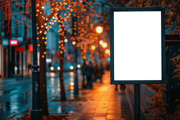blank billboard in the city