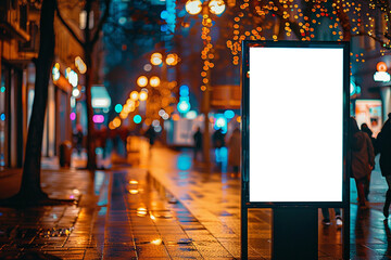 blank billboard in the city