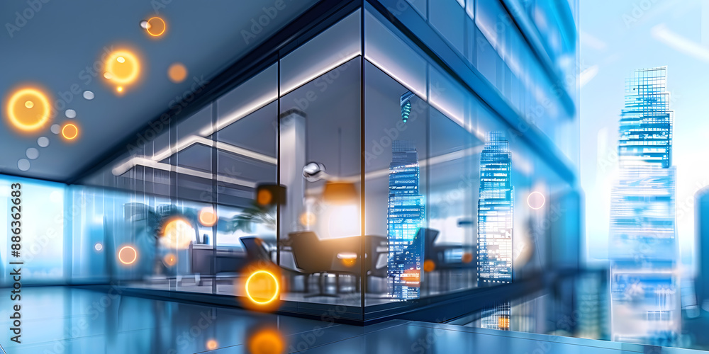 Poster smart buildings use sensors to autonomously manage utilities with automated property management. con