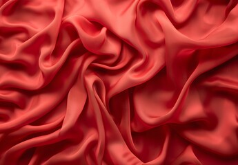 Obraz premium Red Fabric Texture - Soft Light, Close-Up