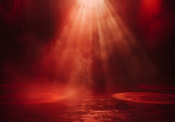 Red Fog Stage Cinematic Minimalist Background