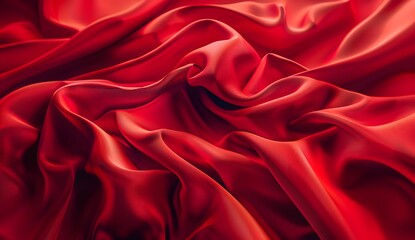 Obraz premium Elegant Red Silk Fabric Texture Background