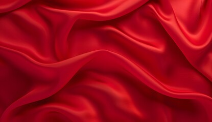 Obraz premium Elegant Red Silk Fabric Texture Background