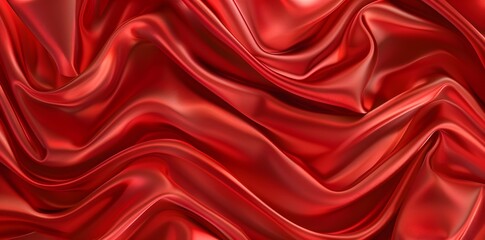 Obraz premium Elegant Red Silk Fabric Background Texture