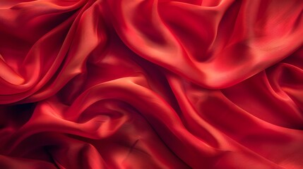 Obraz premium Red Silk Fabric Texture Background