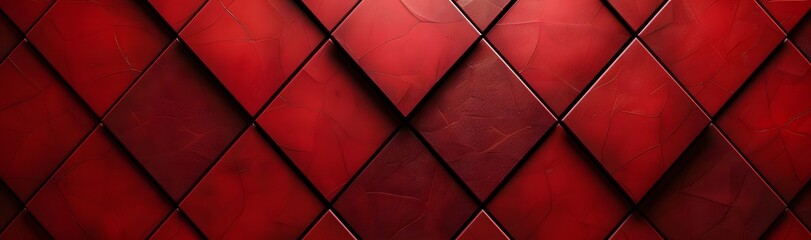 Abstract Red Diamond Pattern Background