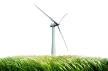 PNG Windmill with grass wind turbine machine plant electricity.