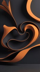 Obraz premium Black background. Minimal 3d shelf. Room in the 3d. For backdrop,wallpaper,background. Space for text. vector background.