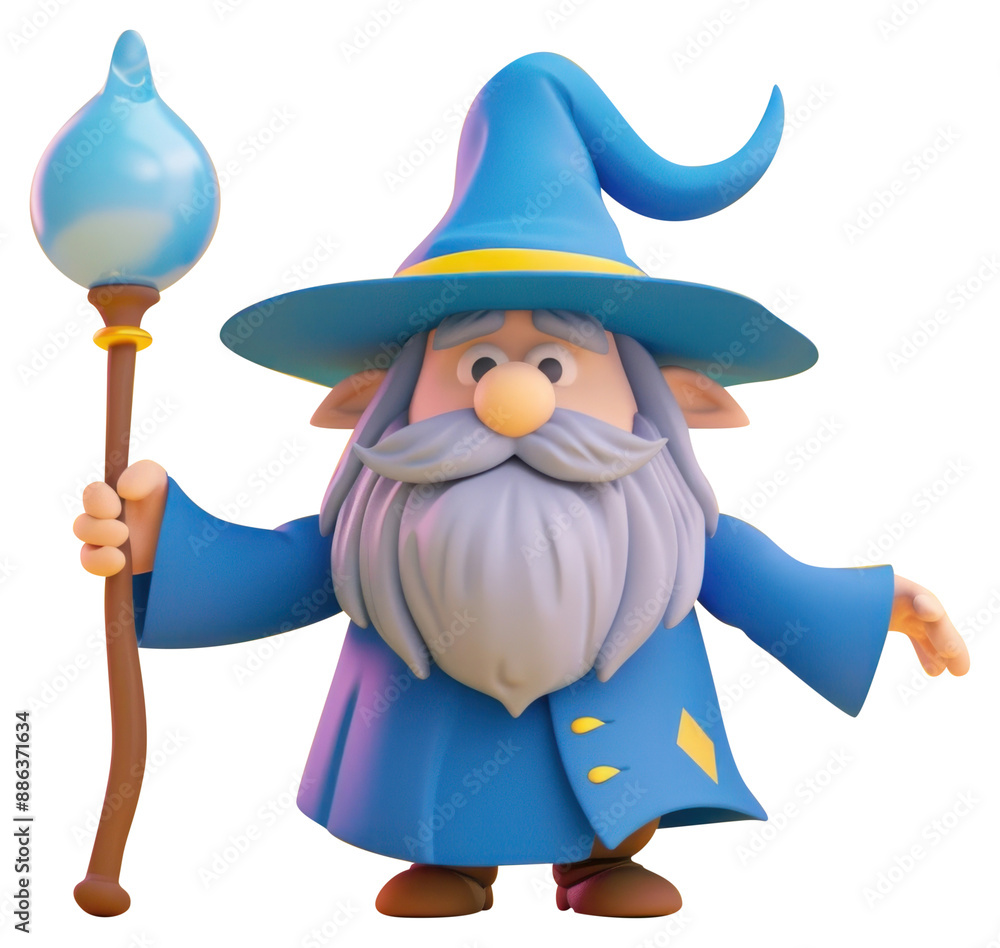 Sticker PNG 3d Wizard cartoon representation creativity.