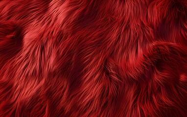 Fototapeta premium Red Fur Texture Background 3D Render