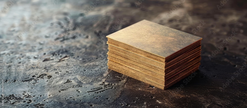 Poster craft business cards stacked serving as a template ideal for branding and design presentations with 