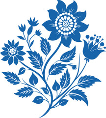 flower outline set silhouette vector, flowers vector seamless background pattern hand drawn. Vector illustration