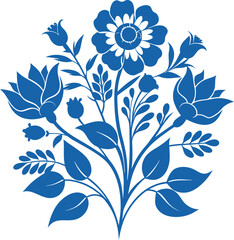 flower outline set silhouette vector, flowers vector seamless background pattern hand drawn. Vector illustration