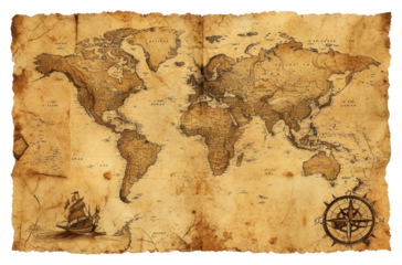 PNG Vintage map backgrounds transportation parchment.