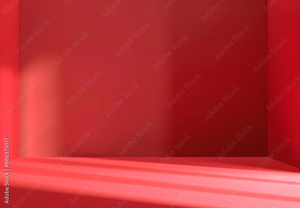 Wall mural red gradient background with light and shadow