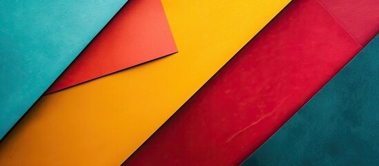 Obraz premium Minimal multicolor background with colored paper texture and space for adding images. copy space available