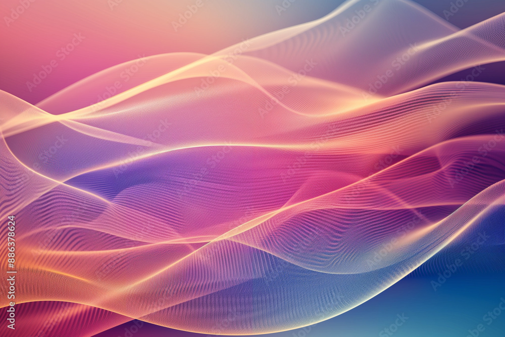 Poster an elegant and modern wallpaper with a gradient mesh design, blending smooth transitions of colors t