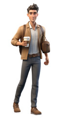 PNG Walking adult man transparent background.