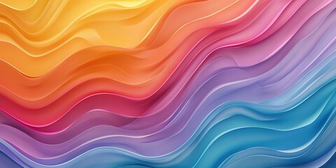 A colorful wave with a rainbow background. The colors are bright and vibrant, creating a sense of energy and excitement. The wave appears to be flowing and dynamic, suggesting movement and life