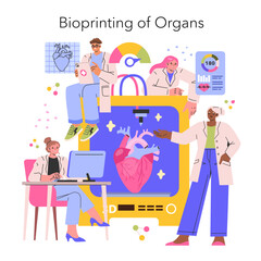 Future Medicine. Flat Vector Illustration