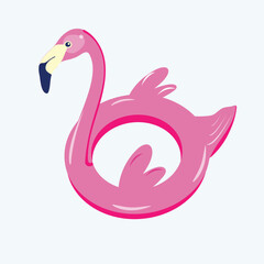 inflatable flamingo illustration