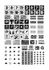 Set of Graphic Design Vectors of Various Logo Icons, Marks, and Label Elements Resources