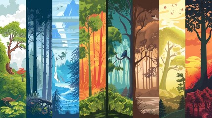 Forest Seasons Collage.