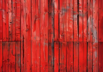 Red Wooden Plank Wall Texture Background