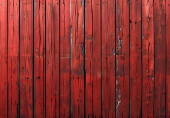 Red Wooden Plank Wall Texture Background