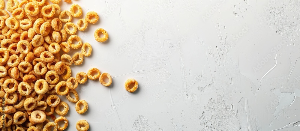 Poster square cereal pattern against a plain background with copy space image.