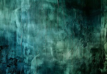 Dark Green Blue Texture Background Horror