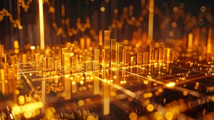 Urban nightscape with vibrant lights illuminating the city streets, showcasing a skyline of skyscrapers and architectural beauty against the dark sky