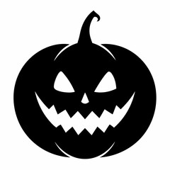 Halloween pumpkin silhouette  vector  illustration 