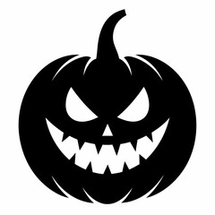Halloween pumpkin silhouette  vector  illustration 