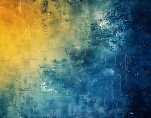 Fototapeta premium Vintage Grunge Background With Yellow And Blue Tones