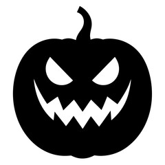 Halloween pumpkin silhouette  vector  illustration 