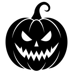 Halloween pumpkin silhouette  vector  illustration 