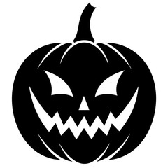 Halloween pumpkin silhouette  vector  illustration 