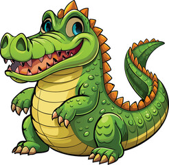 Fototapeta premium That funny crocodile vector art illustration