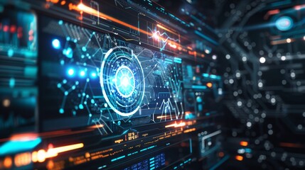 Fototapeta premium Futuristic Technology Interface.