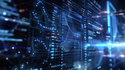 Abstract Digital Data Visualization.