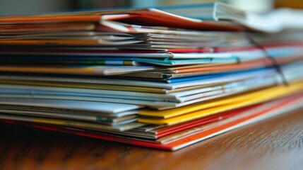 Stack of Books on Table.