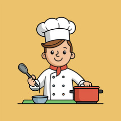 Chef clip art isolated vector illustration on white background