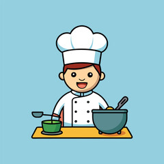 Chef clip art isolated vector illustration on white background